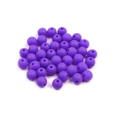 Koraliki plastikowe Brewis 6mm, Fioletowe